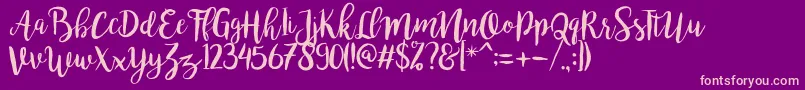 Шрифт bromello Regular – розовые шрифты на фиолетовом фоне