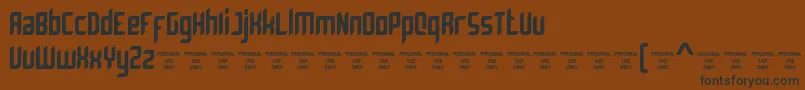 Bromount Personal Use Only Font – Black Fonts on Brown Background