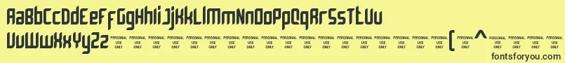 Bromount Personal Use Only Font – Black Fonts on Yellow Background