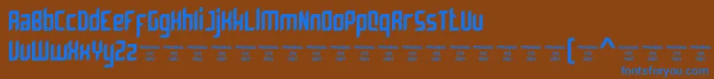 Bromount Personal Use Only Font – Blue Fonts on Brown Background