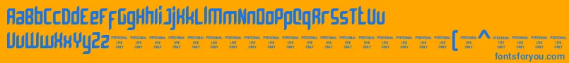 Bromount Personal Use Only Font – Blue Fonts on Orange Background