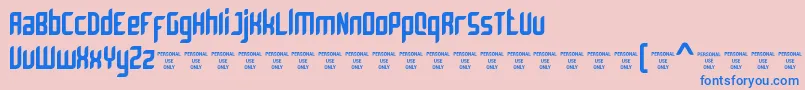 Bromount Personal Use Only Font – Blue Fonts on Pink Background
