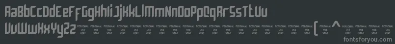 Bromount Personal Use Only Font – Gray Fonts on Black Background