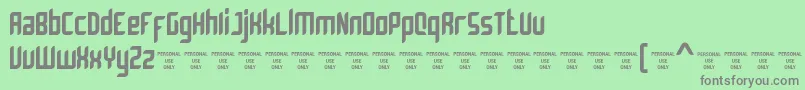 Bromount Personal Use Only Font – Gray Fonts on Green Background