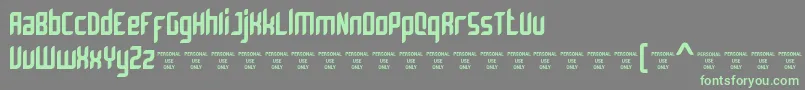 Bromount Personal Use Only Font – Green Fonts on Gray Background