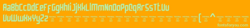 Bromount Personal Use Only Font – Green Fonts on Orange Background