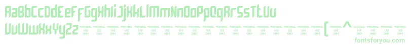 Bromount Personal Use Only Font – Green Fonts on White Background