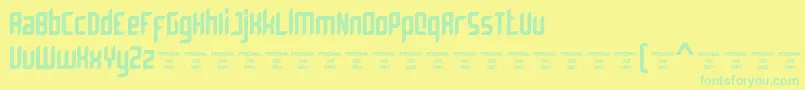 Bromount Personal Use Only Font – Green Fonts on Yellow Background