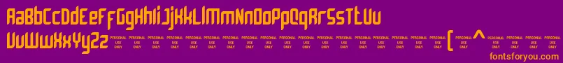 Bromount Personal Use Only Font – Orange Fonts on Purple Background