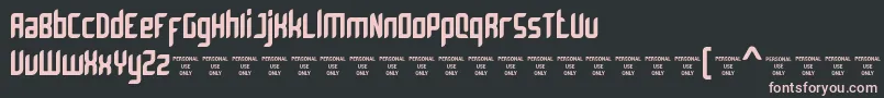 Bromount Personal Use Only Font – Pink Fonts on Black Background