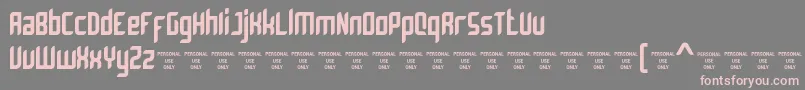 Bromount Personal Use Only Font – Pink Fonts on Gray Background