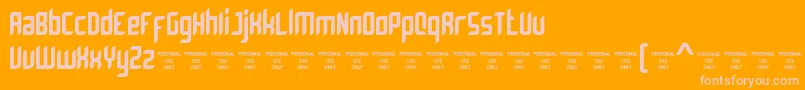 Bromount Personal Use Only Font – Pink Fonts on Orange Background