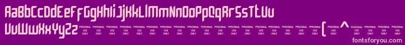 Bromount Personal Use Only Font – Pink Fonts on Purple Background