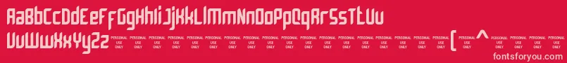Bromount Personal Use Only Font – Pink Fonts on Red Background