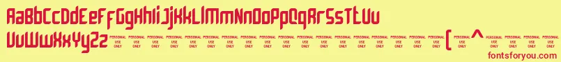 Bromount Personal Use Only Font – Red Fonts on Yellow Background