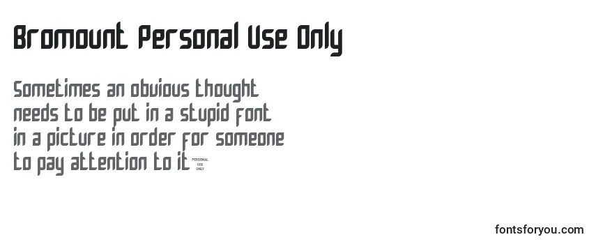 Bromount Personal Use Only Font
