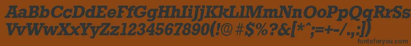 StaffordserialBolditalic Font – Black Fonts on Brown Background