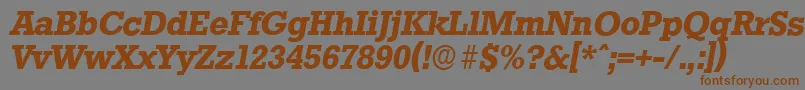 StaffordserialBolditalic Font – Brown Fonts on Gray Background