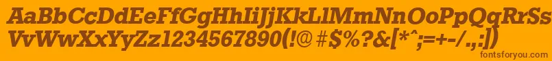 StaffordserialBolditalic Font – Brown Fonts on Orange Background