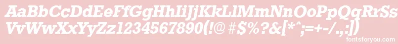 StaffordserialBolditalic Font – White Fonts on Pink Background