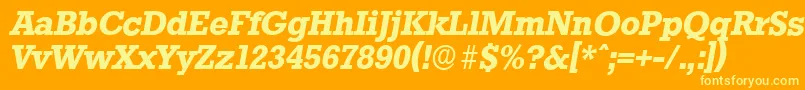 フォントStaffordserialBolditalic – オレンジの背景に黄色の文字