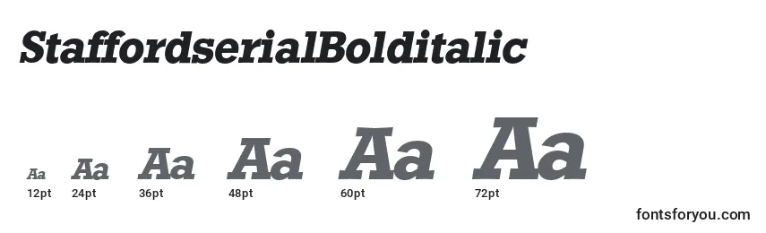 Tamaños de fuente StaffordserialBolditalic