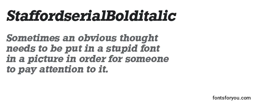 Review of the StaffordserialBolditalic Font