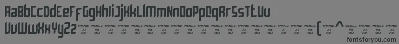 Bromount Personal Use Only Font – Black Fonts on Gray Background