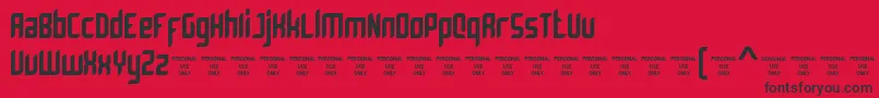 Bromount Personal Use Only Font – Black Fonts on Red Background