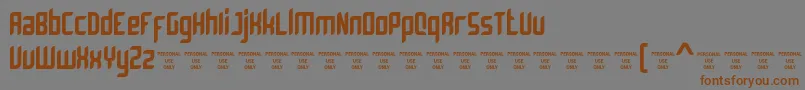 Bromount Personal Use Only Font – Brown Fonts on Gray Background