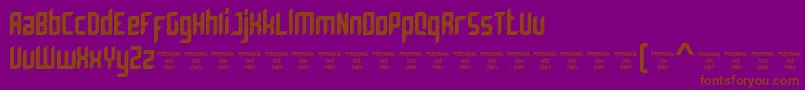Bromount Personal Use Only Font – Brown Fonts on Purple Background