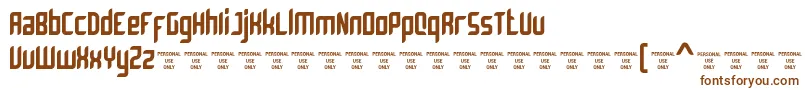 Шрифт Bromount Personal Use Only – коричневые шрифты на белом фоне
