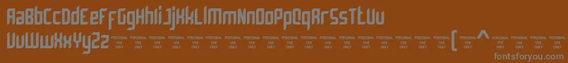 Bromount Personal Use Only Font – Gray Fonts on Brown Background
