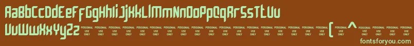 Bromount Personal Use Only Font – Green Fonts on Brown Background