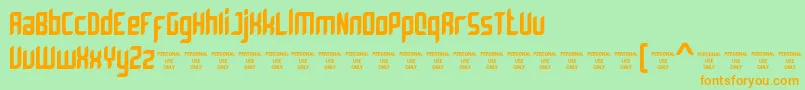 Bromount Personal Use Only Font – Orange Fonts on Green Background