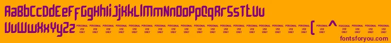 Bromount Personal Use Only Font – Purple Fonts on Orange Background