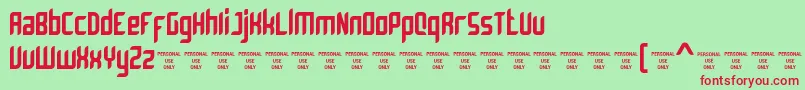 Bromount Personal Use Only Font – Red Fonts on Green Background
