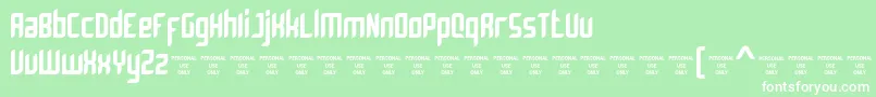 Bromount Personal Use Only Font – White Fonts on Green Background