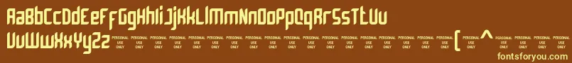 Bromount Personal Use Only Font – Yellow Fonts on Brown Background