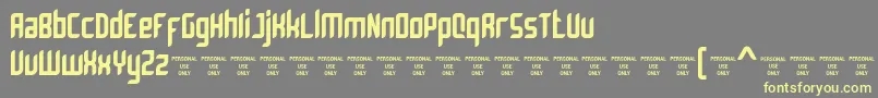 Bromount Personal Use Only Font – Yellow Fonts on Gray Background