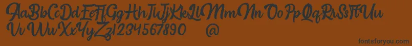 Brongline Presiom Personal Use Font – Black Fonts on Brown Background