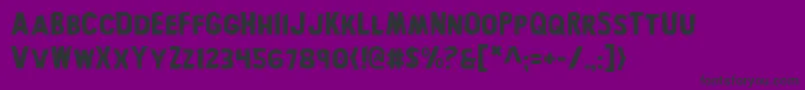 Fonte bronic – fontes pretas em um fundo violeta