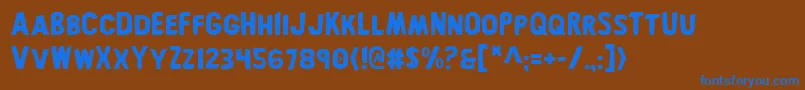 bronic Font – Blue Fonts on Brown Background
