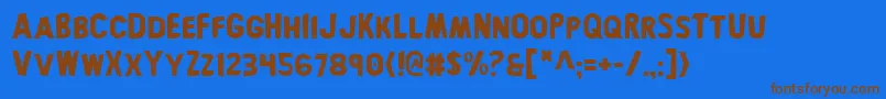 bronic Font – Brown Fonts on Blue Background