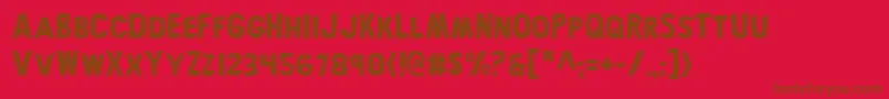 bronic Font – Brown Fonts on Red Background