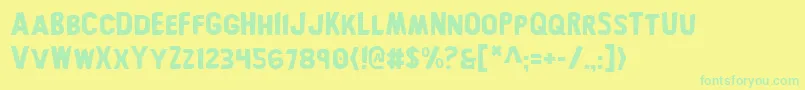 bronic-fontti – vihreät fontit keltaisella taustalla
