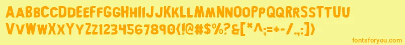 bronic Font – Orange Fonts on Yellow Background