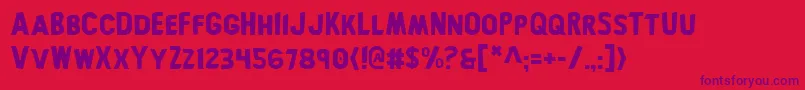 bronic Font – Purple Fonts on Red Background