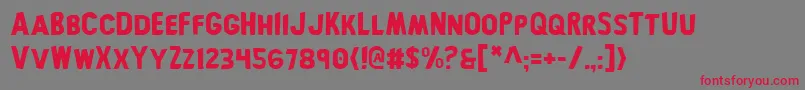 bronic Font – Red Fonts on Gray Background
