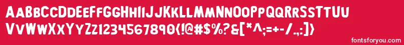 bronic Font – White Fonts on Red Background